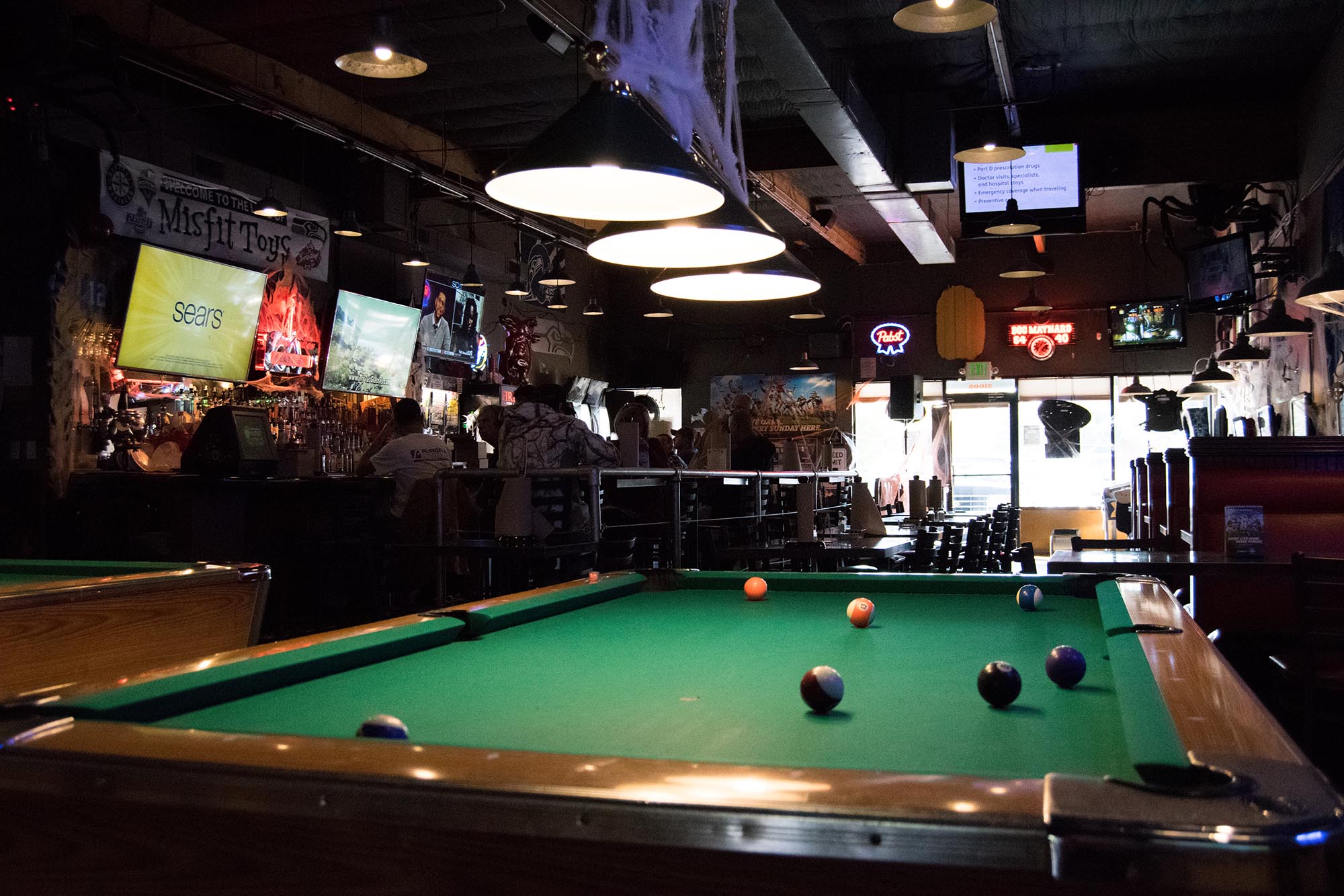 Play pool or grab a drink at Firestarter Bar and Grill in Kent, Washington