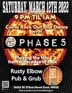 Phase 5 plays the Rusty Elbow in Kent