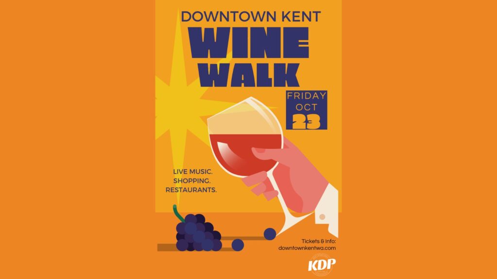 Kent wine walk event graphic