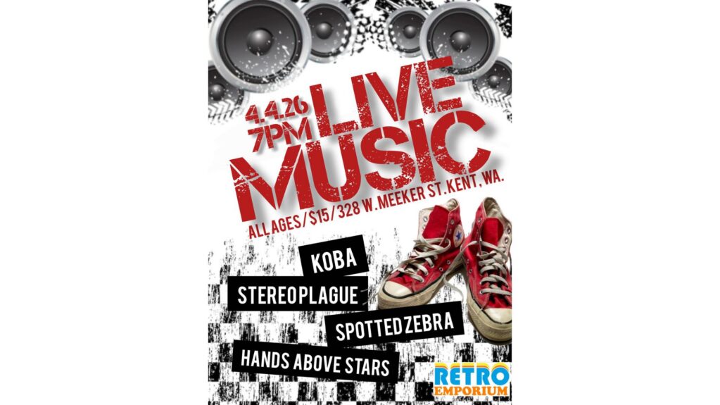 Live Music at Retro Emporium concert in Kent, WA poster image