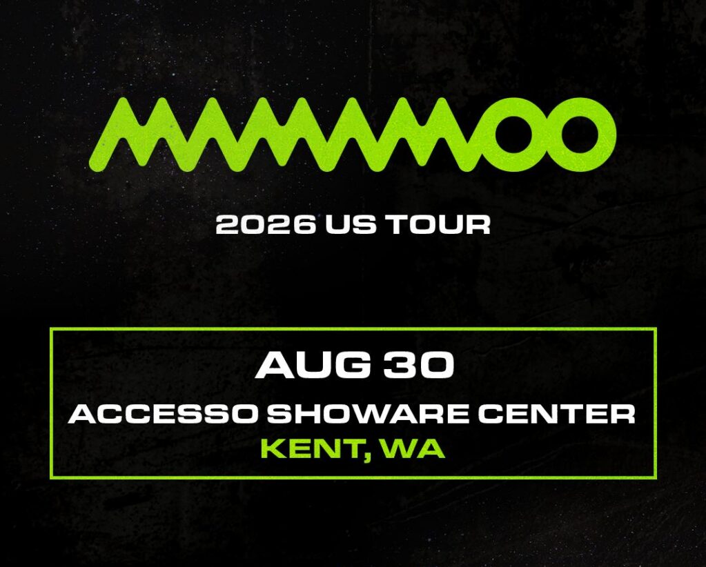Mamamoo event poster for concert in Kent, Washington at accesso ShoWare Center