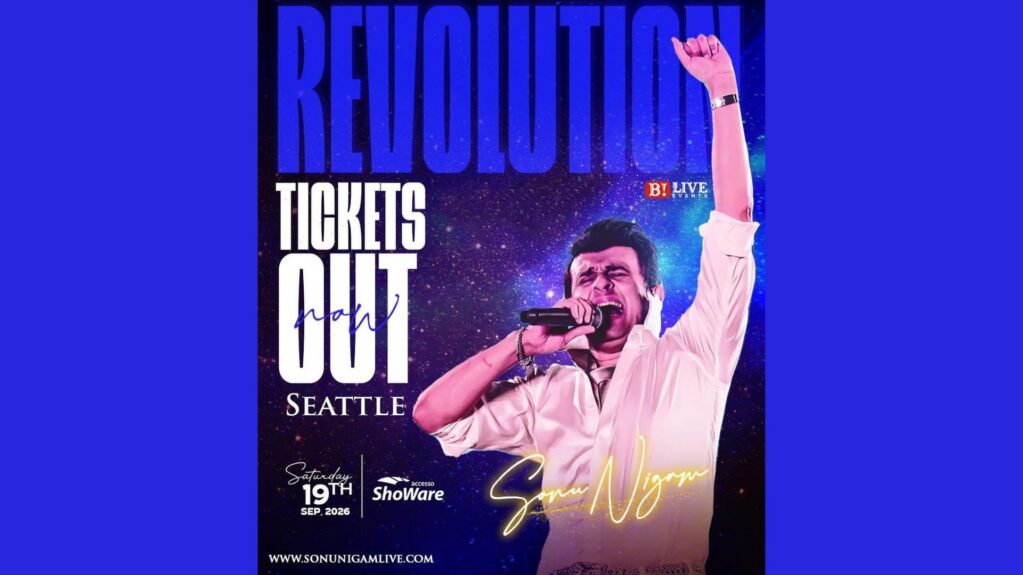 Revolution Tour Sonu Nigam in Kent, WA event graphic
