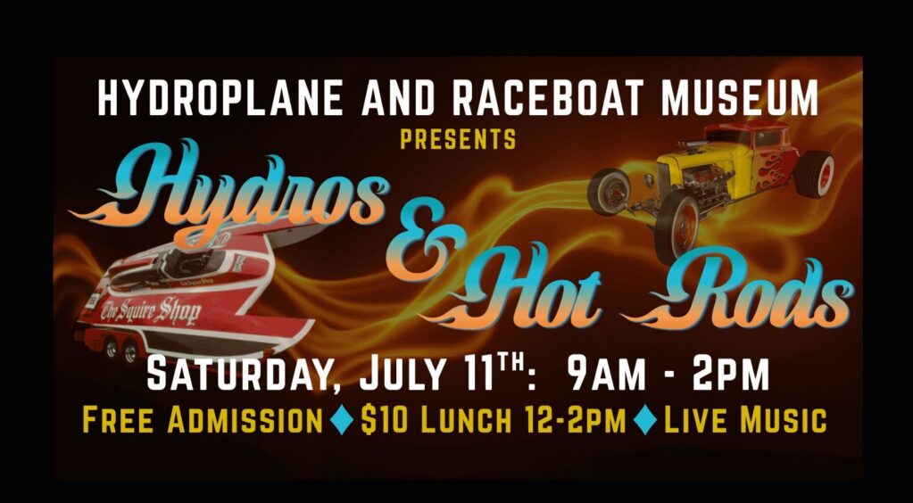 Hydros and Hot Rods show at Hydroplane & Raceboat Museum in Kent, WA